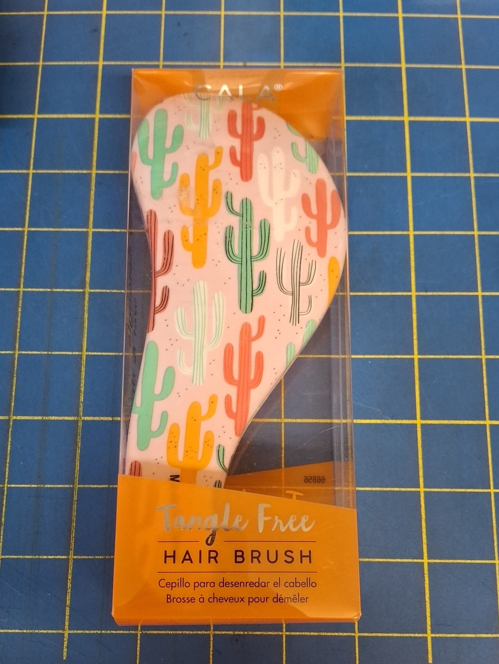 Cala Tangle Free Cactus Print Detangling Hair Brush New Sealed Box